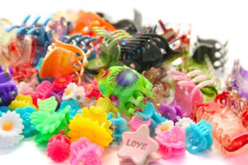 Royalty Free Photo of a Bunch of Hair Clips