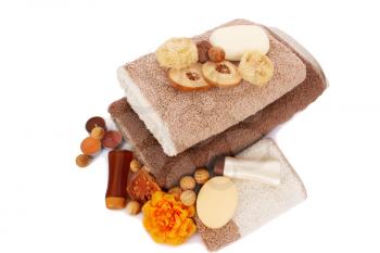 Royalty Free Photo of Towels and Soap