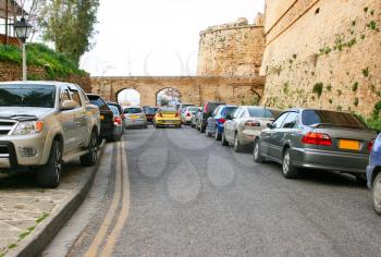 Royalty Free Photo of Cars on a Road in Cyprus