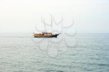 Royalty Free Photo of a Ship on the Mediterranean Sea