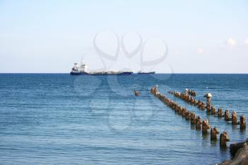 Royalty Free Photo of a Ship in the Water