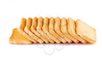 Rusks  isolated on white background.