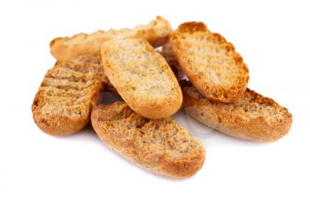 Rusks  isolated on white background.