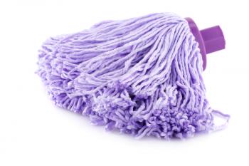 Pink mop isolated on white background.