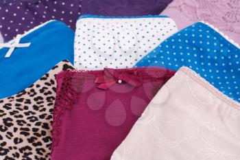 Colorful panties closeup picture.