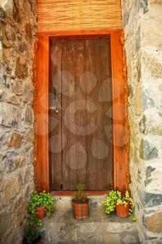 Old door in Kakopetria village, Cyprus.