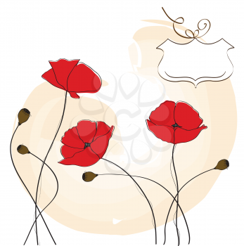 Royalty Free Clipart Image of a Poppy Background
