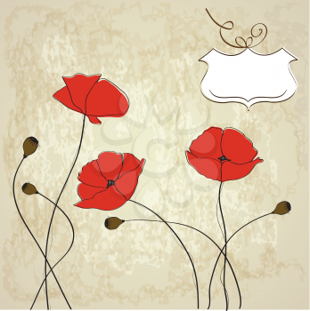 Royalty Free Clipart Image of a Poppy Background