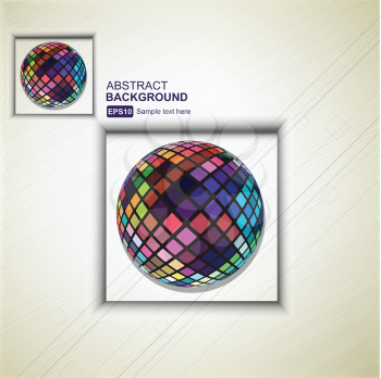 Royalty Free Clipart Image of an Abstract Background With a Disco Ball
