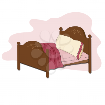kid bed, illustration in vector format