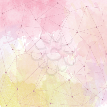 watercolor background with triangle design, vector format 