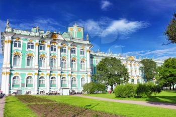 View Winter Palace  in  Saint Petersburg. Russia