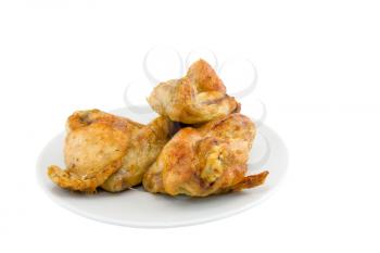 Chiken grill. Isolated over white