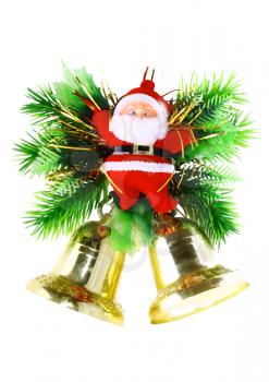 Christmas and New Year decoration-Santa Claus and Jingle Bells. Isolated