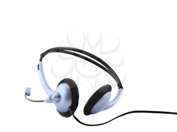 Headset with a microphone. Isolated