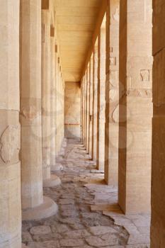 Pillars in Hatshepsut Temple at Luxor.Egypt
