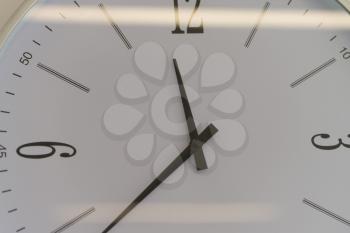 Clock on Wall Close Up