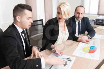 Group of Business People Having Meeting Together in the Office