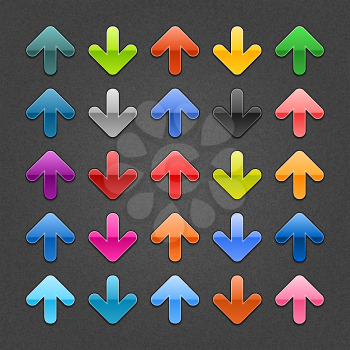 Royalty Free Clipart Image of a Set of Colourful Arrows