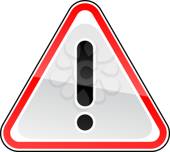 Royalty Free Clipart Image of an Attention Sign