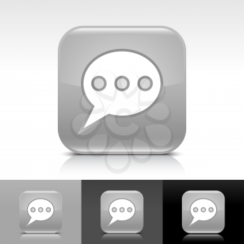 Royalty Free Clipart Image of a Set of Speech Bubble Icons