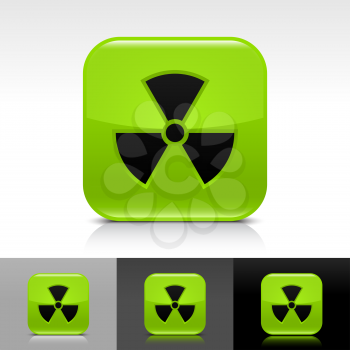 Royalty Free Clipart Image of a Set of Radioactive Icons