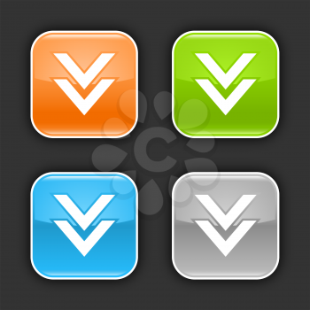 Royalty Free Clipart Image of a Set of Download Icons