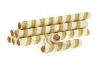 wafer rolls isolated on a white background