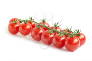 cherry tomatoes isolated on a  white background