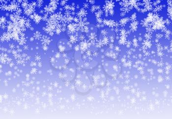 Festive Christmas  background with snowflakes