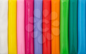 line of plasticine in colorful for background