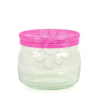 glass jar isolated over white background