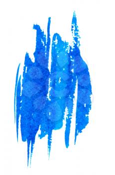 Blue paint strokes on paper