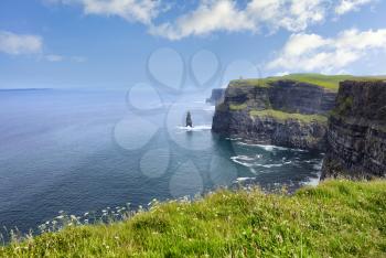 View of Cliffs of Moher in Clare county of Southern Ireland