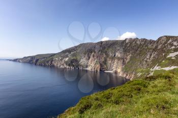Rough coastline of the southwestern edge of Ireland in Clare county