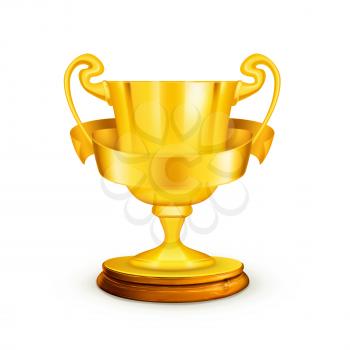 Gold trophy, vector