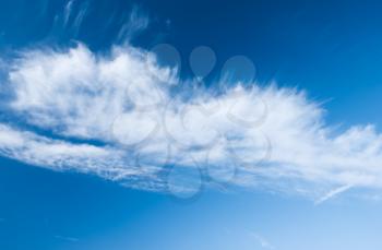 white cloud in blue sky in windy weather