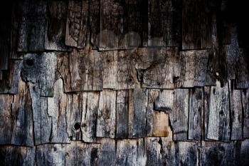 Old weathered wood shingles texture