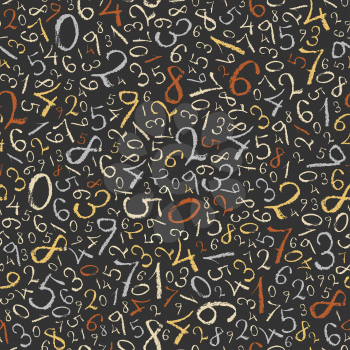Abstract mathematics background. Color figures seamless pattern. Vector, EPS8