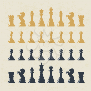 Chess figures set. Vector, EPS10