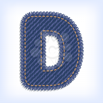 Letter D from jeans alphabet