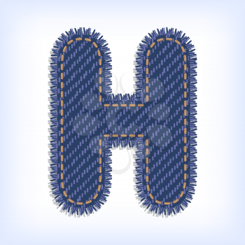 Letter H from jeans alphabet