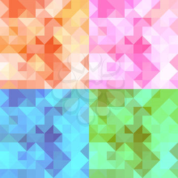Seamless geometric pattern in pastel tints #1