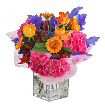 Royalty Free Photo of a Bouquet of Flowers in a Vase