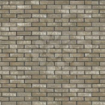 Dark Grey Brick Wall. Seamless Tileable Texture.