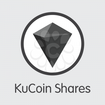 KCS - Kucoin Shares. The Market Logo or Emblem of Virtual Currency, Market Emblem, ICOs Coins and Tokens Icon.
