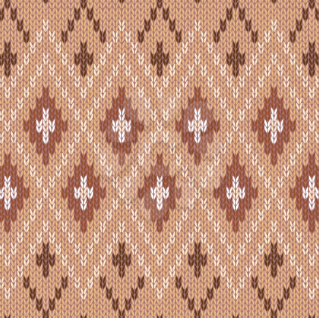 Royalty Free Clipart Image of a Knitted Pattern Background