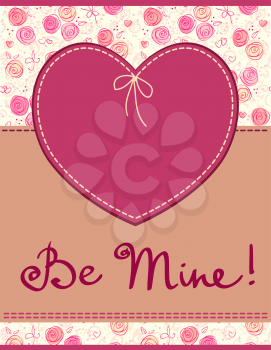 Valentine's day Card. Heart Shape Design