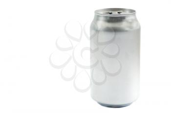 Aluminum can isolated on a white background