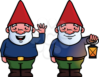 Royalty Free Clipart Image of a Gnome Set